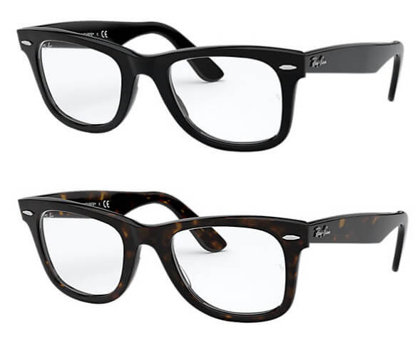 ウェイファーラーメガネのカラー2色「ブラック」「ダークハバナ」
